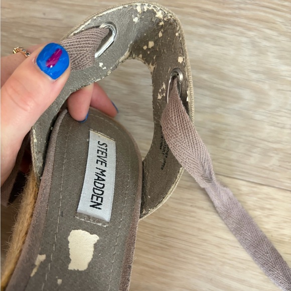 Steve Madden Embellished Espadrille Wedges Size 9 - Picture 5 of 7